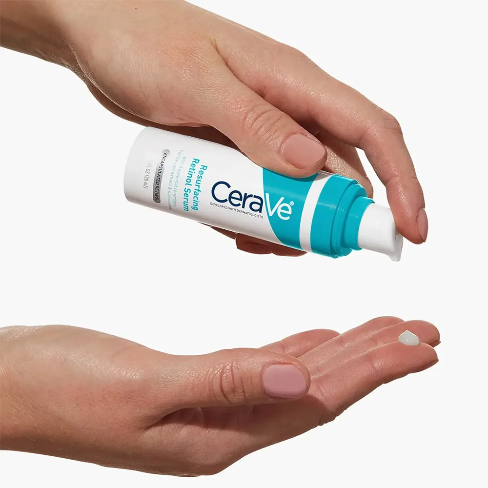 سرم رتینول سراوی حاوی نیاسینامید و سرامید بازسازی کننده پوست CeraVe Resurfacing Retinol Serum with Ceramides Niacinamide for Blemish Prone Skin 30ml