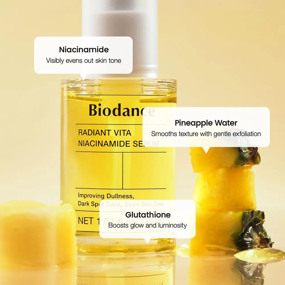 سرم روشن کننده و ضد لک ویتا نیاسینامید بایودنس Biodance اصل