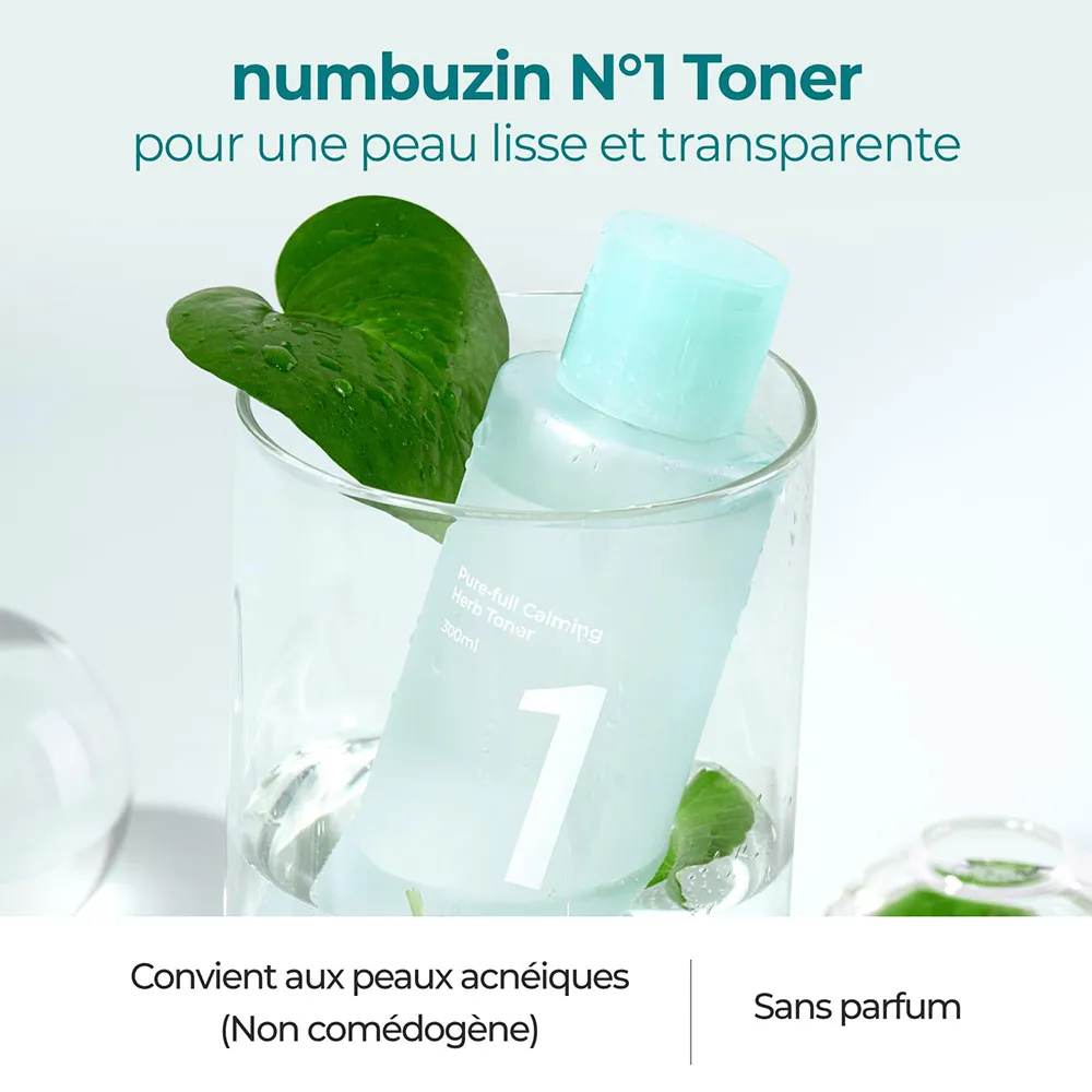 تونر تسکین دهنده و گیاهی ضد جوش شماره 1 نامبوزین اصل مدل Pure full Calming Herb