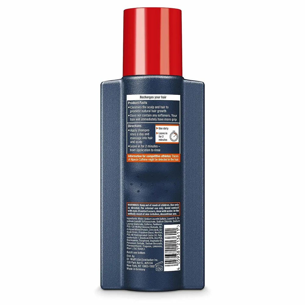 بهترین شامپو ضد ریزش کافئین دار آلپسین C1 اصل Alpecin C1 حجم 250 میل