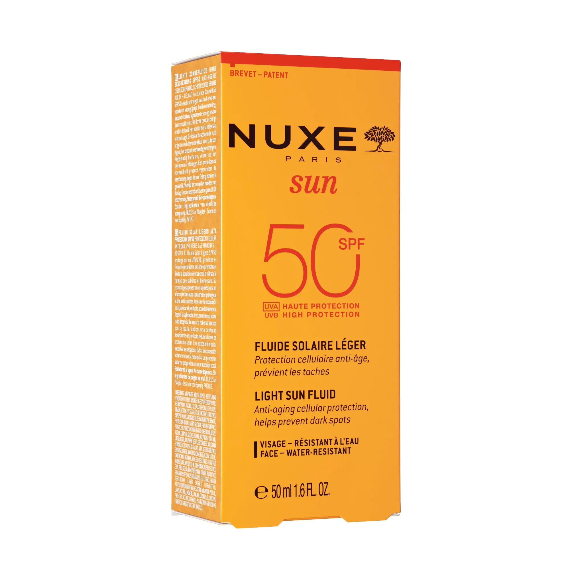 ضد آفتاب فلوئیدی ضد پیری نوکس SPF 50 اصل مناسب پوست نرمال تا مختلط