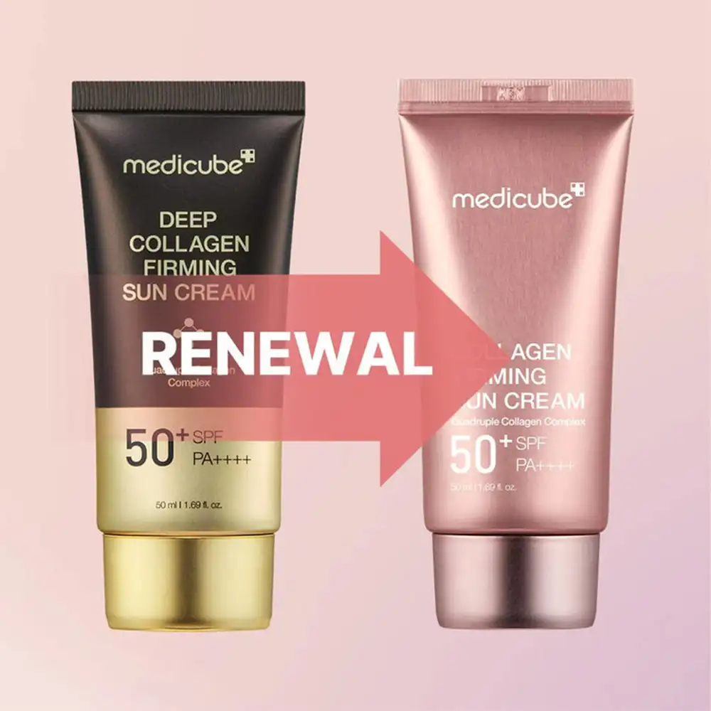 کرم ضد آفتاب کلاژن و لیفت کننده مدی کیوب اصل مدل MEDICUBE Collagen Firming Sun Cream SPF50+ PA++++ روشن کننده، ضد چروک و محافظت کننده پوست