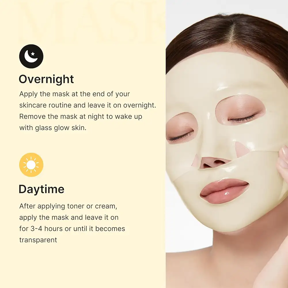ماسک ورقه‌ای ژلی روشن کننده کوجیک اسید و زردچوبه مدی کیوب اصل مدل Medicube Kojic Acid Turmeric Brightening Gel Mask مناسب آبرسانی، شفافیت، سفتی و گلس اسکین