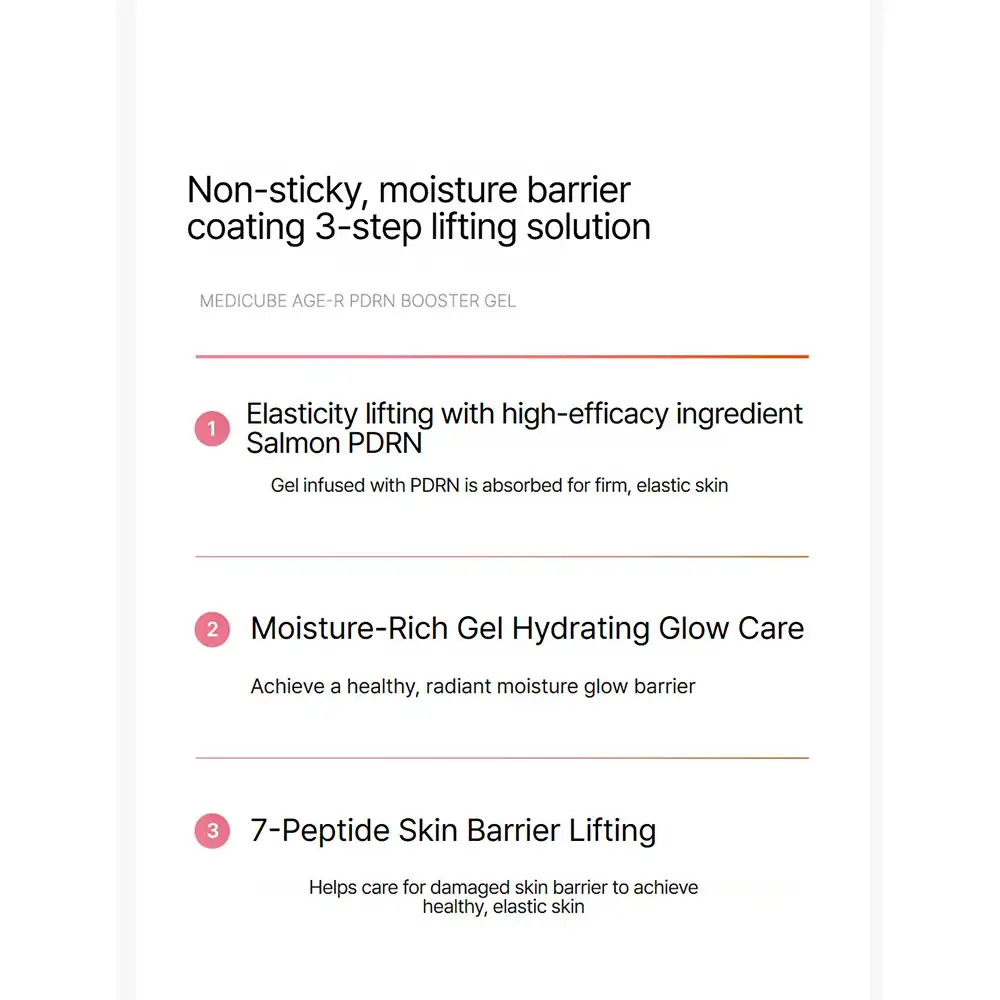 ژل بوستر PDRN مدی کیوب اصل مدل Medicube AGE R PDRN Booster Gel مناسب آبرسانی، کاهش چروک، ترمیم پوست حساس، تقویت سد دفاعی و تسکین التهاب