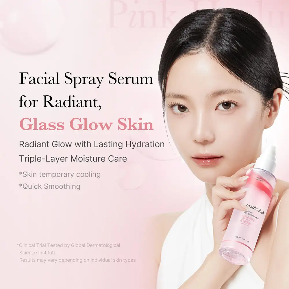 میست سرم PDRN روشن‌کننده گلوتاتیون مدی کیوب اصل مدل Medicube PDRN Pink Glutathione Serum Mist، آبرسان، درخشان‌کننده و تقویت‌کننده سد دفاعی پوست با PDRN سالمون، گلوتاتیون، نیاسینامید، کلاژن، سرامید و هیالورونیک اسید