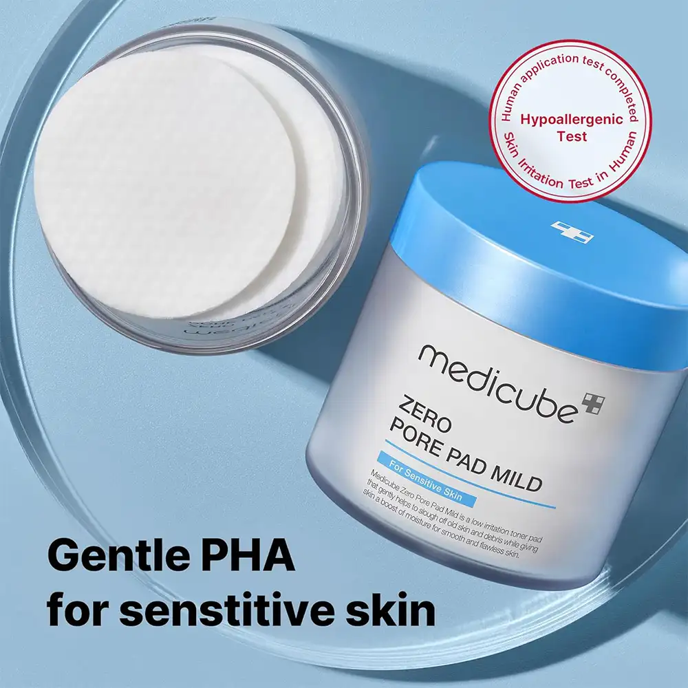 پد تونر لایه‌بردار و کنترل منافذ مدی کیوب اصل مدل Medicube Zero Pore Pad 2.0، مناسب پاکسازی منافذ، کاهش چربی اضافی، لایه‌برداری ملایم و صاف‌تر شدن بافت پوست با AHA، BHA و عصاره‌های گیاهی