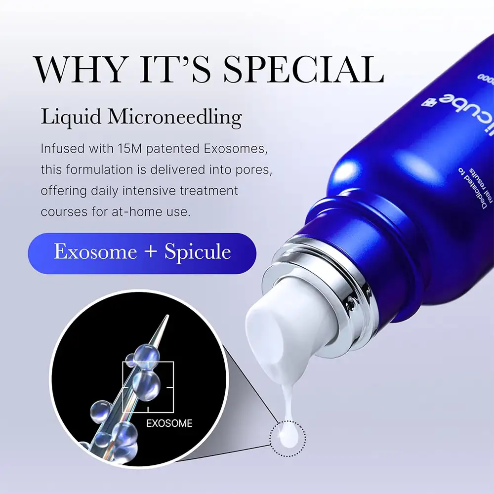 آمپول کنترل منافذ وان دی اگزوزوم شات 2000 مدی کیوب اصل مدل Medicube Exosome Shot Zero 2000، سرم اسپیکول و اگزوزوم برای بهبود ظاهر منافذ، بافت پوست، لایه‌برداری ملایم، آبرسانی و افزایش جذب مواد فعال