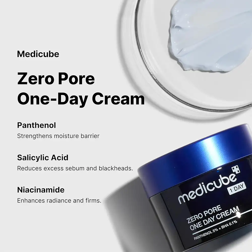 کرم وان دی کنترل منافذ و مرطوب کننده مدی کیوب اصل مدل MEDICUBE Zero Pore One Day Cream