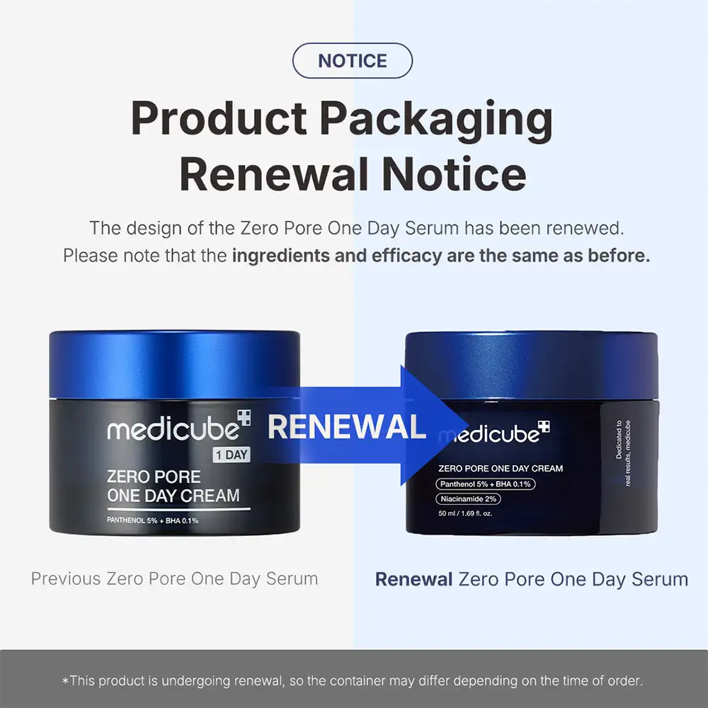 کرم وان دی کنترل منافذ و مرطوب کننده مدی کیوب اصل مدل MEDICUBE Zero Pore One Day Cream