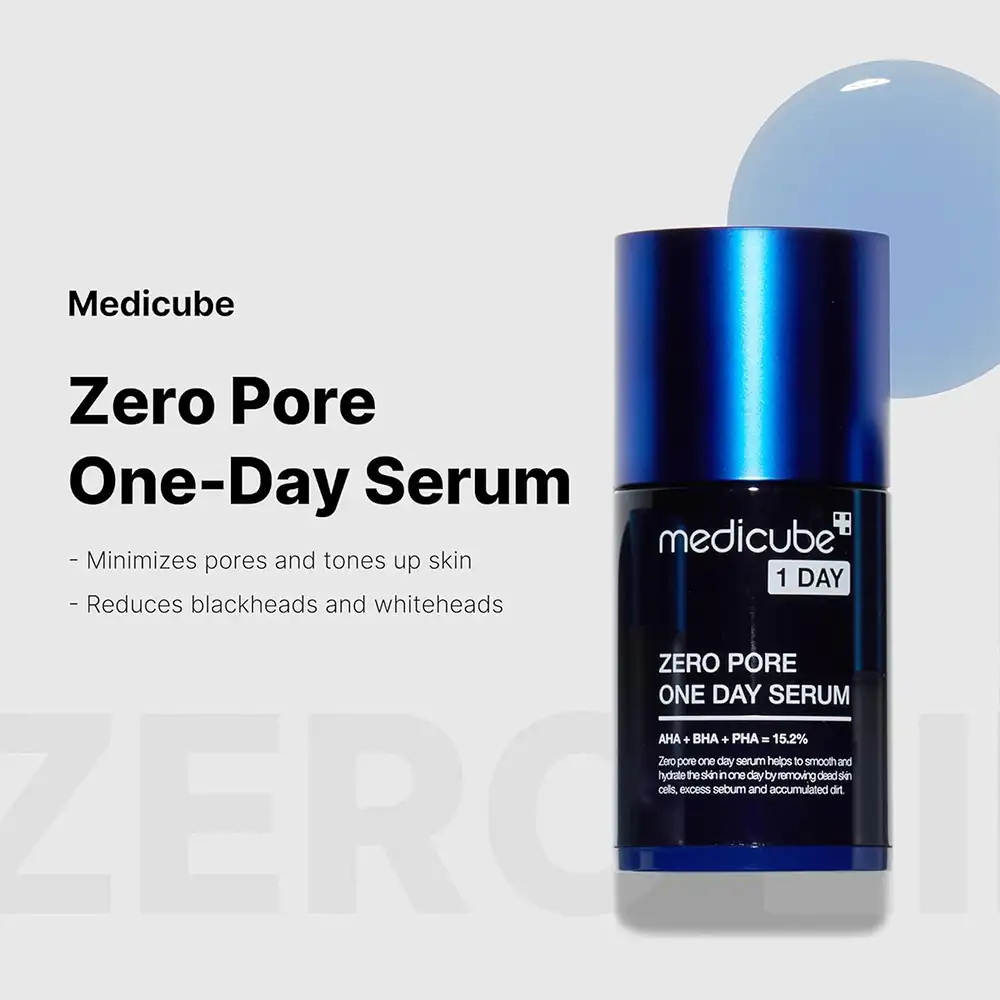 سرم وان دی لایه بردار و کنترل منافذ مدی کیوب اصل مدل MEDICUBE Zero Pore One Day Serum