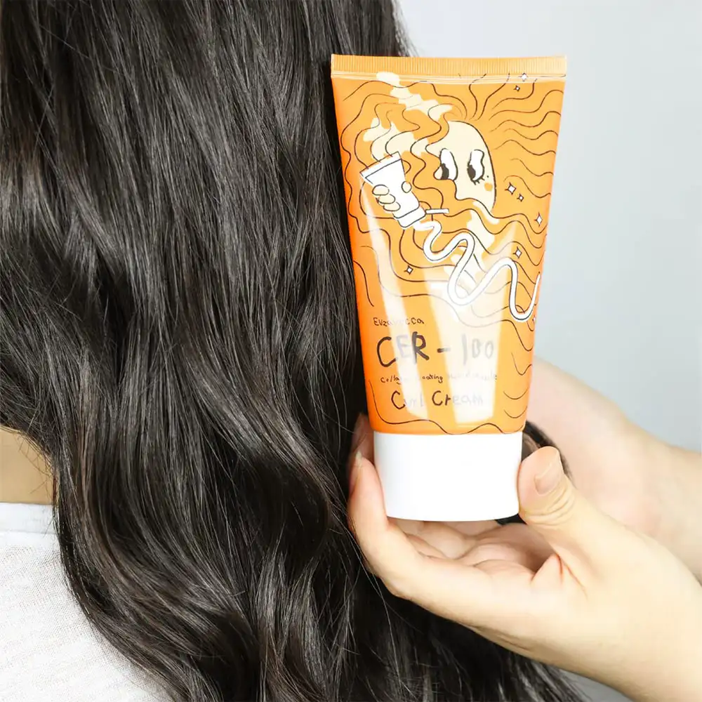 کرم موی فر الیزاوکا اصل مدل Elizavecca CER 100 Collagen Coating Hair A+ Muscle Curl Cream