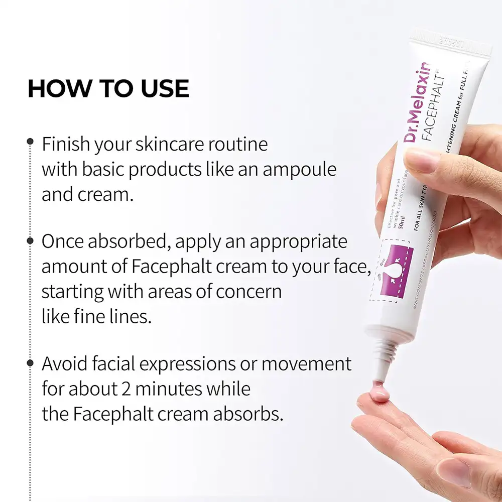 کرم ضد چروک و جمع کننده منافذ دکتر ملاکسین اصل مدل Facephalt Tightening Cream