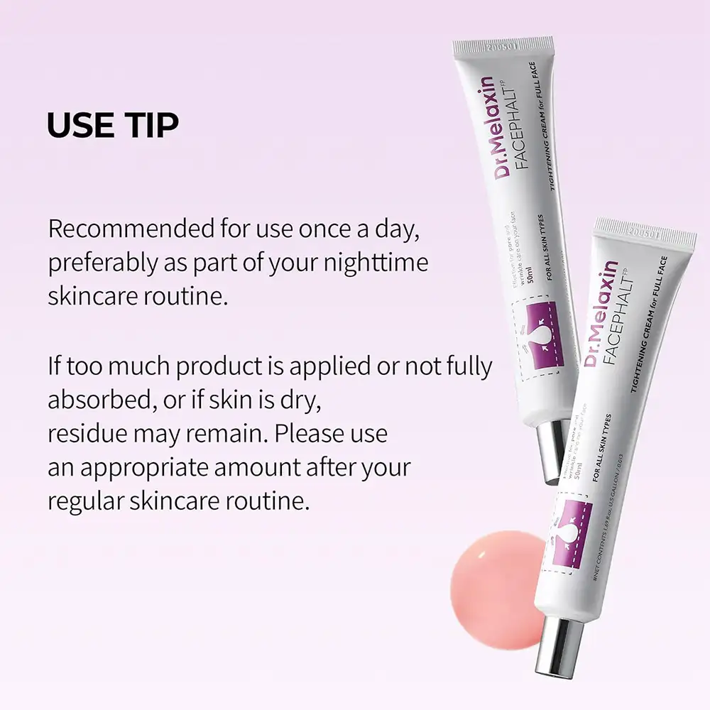 کرم ضد چروک و جمع کننده منافذ دکتر ملاکسین اصل مدل Facephalt Tightening Cream