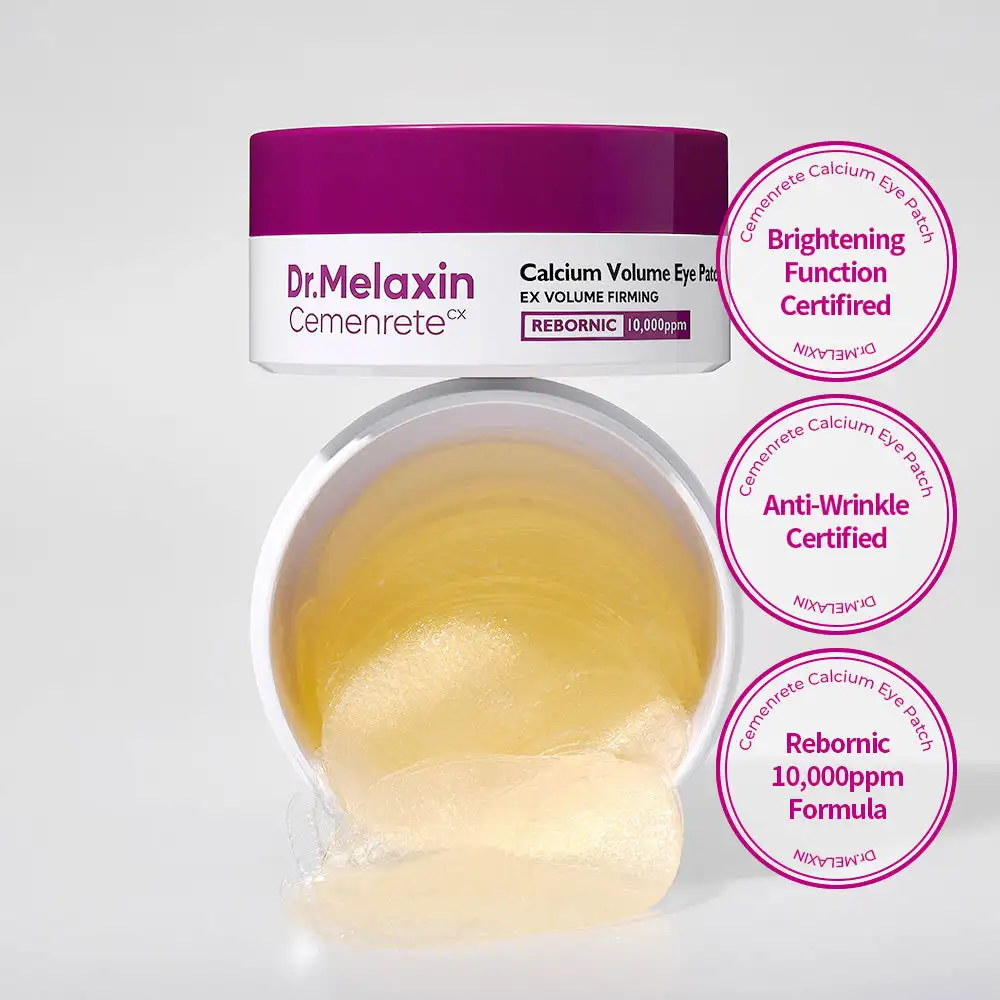 پچ زیر چشم کلسیم دکتر ملاکسین اصل مدل Cemenrete Calcium Volume Eye Patch ضد چروک روشن کننده و آبرسان