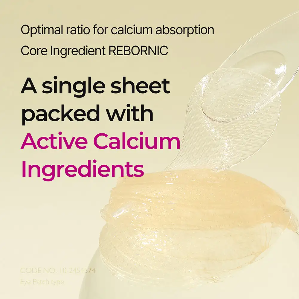 پچ زیر چشم کلسیم دکتر ملاکسین اصل مدل Cemenrete Calcium Volume Eye Patch ضد چروک روشن کننده و آبرسان