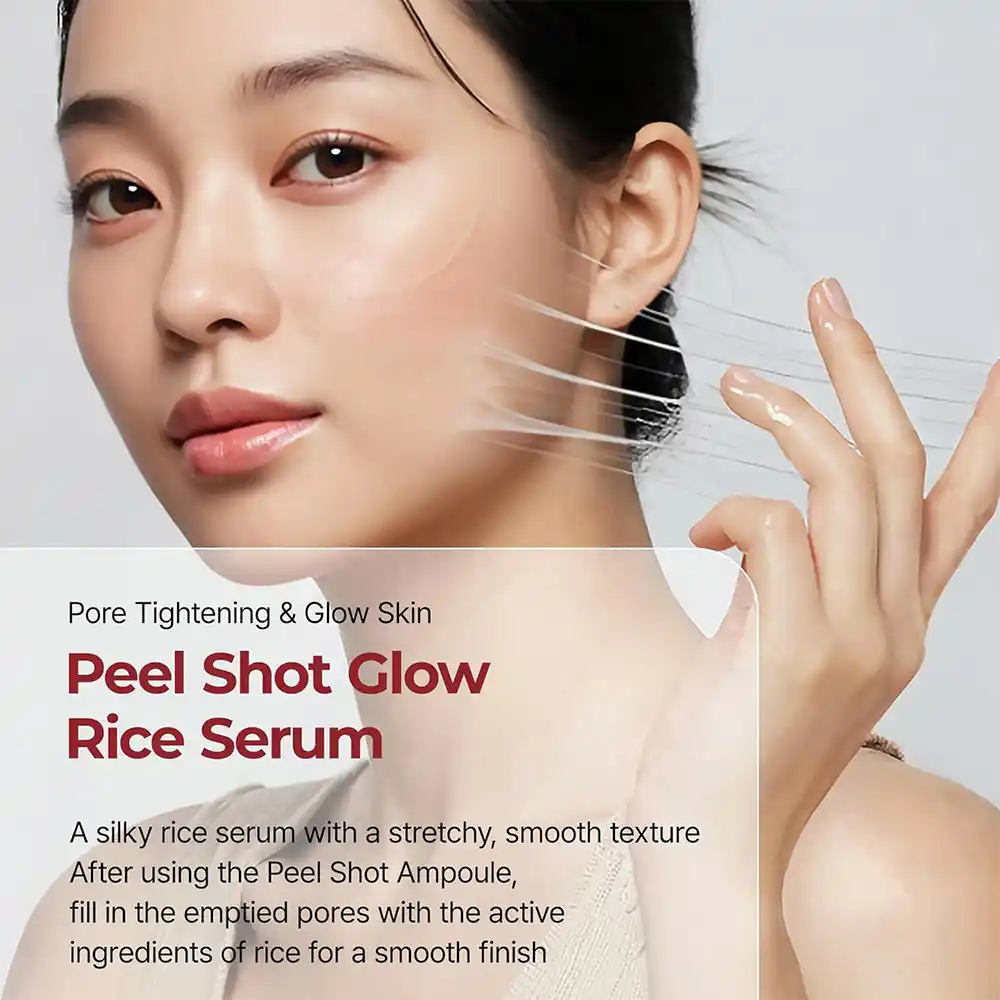 سرم روشن کننده برنج سفید دکتر ملاکسین اصل حاوی Rice PDRN برای آبرسانی درخشان کننده و کنترل منافذ پوست