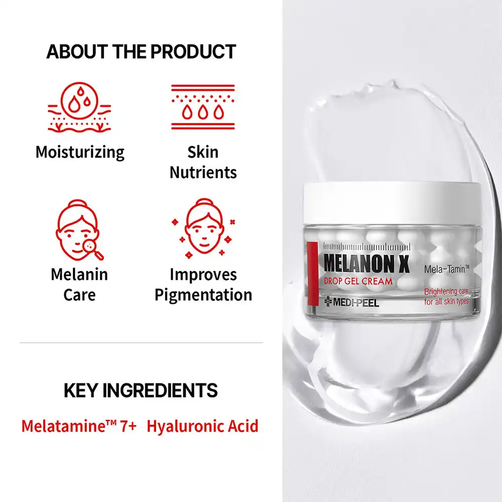 ژل کرم ضد لک و روشن کننده ملانون ایکس مدی پیل Medi Peel Melanon X Drop Gel Cream 50g