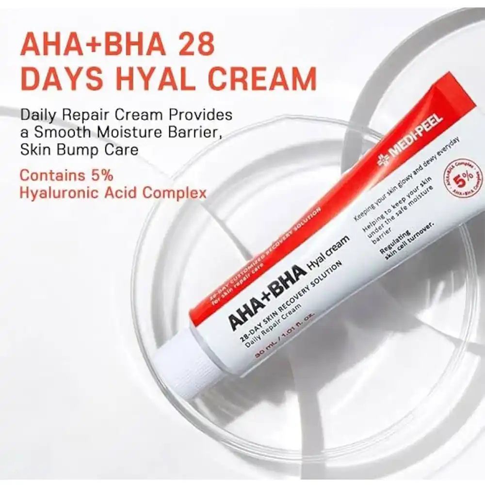 کرم لایه بردار ۲۸ روزه مدی پیل با AHA BHA PHA و هیالورونیک اسید Medi Peel AHA BHA 28 Days Hyal Cream