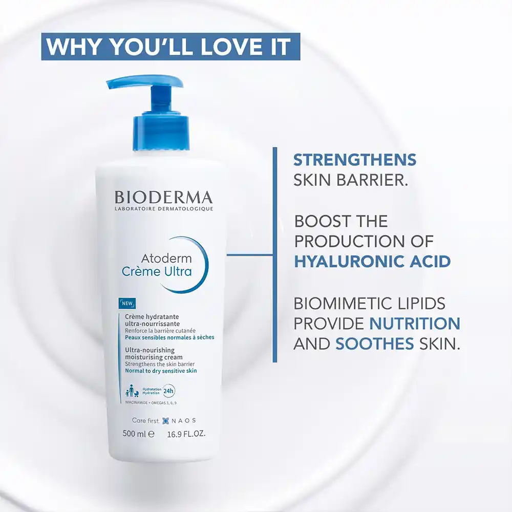 کرم مرطوب کننده و تغذیه کننده اتودرم بایودرما Bioderma Atoderm Cream Ultra برای پوست خشک و حساس