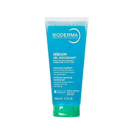 ژل شستشوی صورت سبیوم بایودرما Bioderma Sebium Gel Moussant برای پوست چرب و مختلط مستعد آکنه