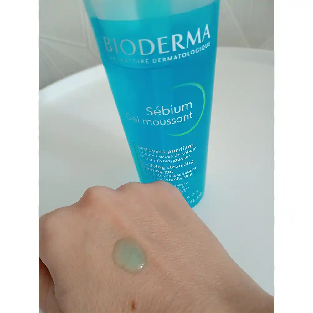 ژل شستشوی صورت سبیوم بایودرما Bioderma Sebium Gel Moussant برای پوست چرب و مختلط مستعد آکنه