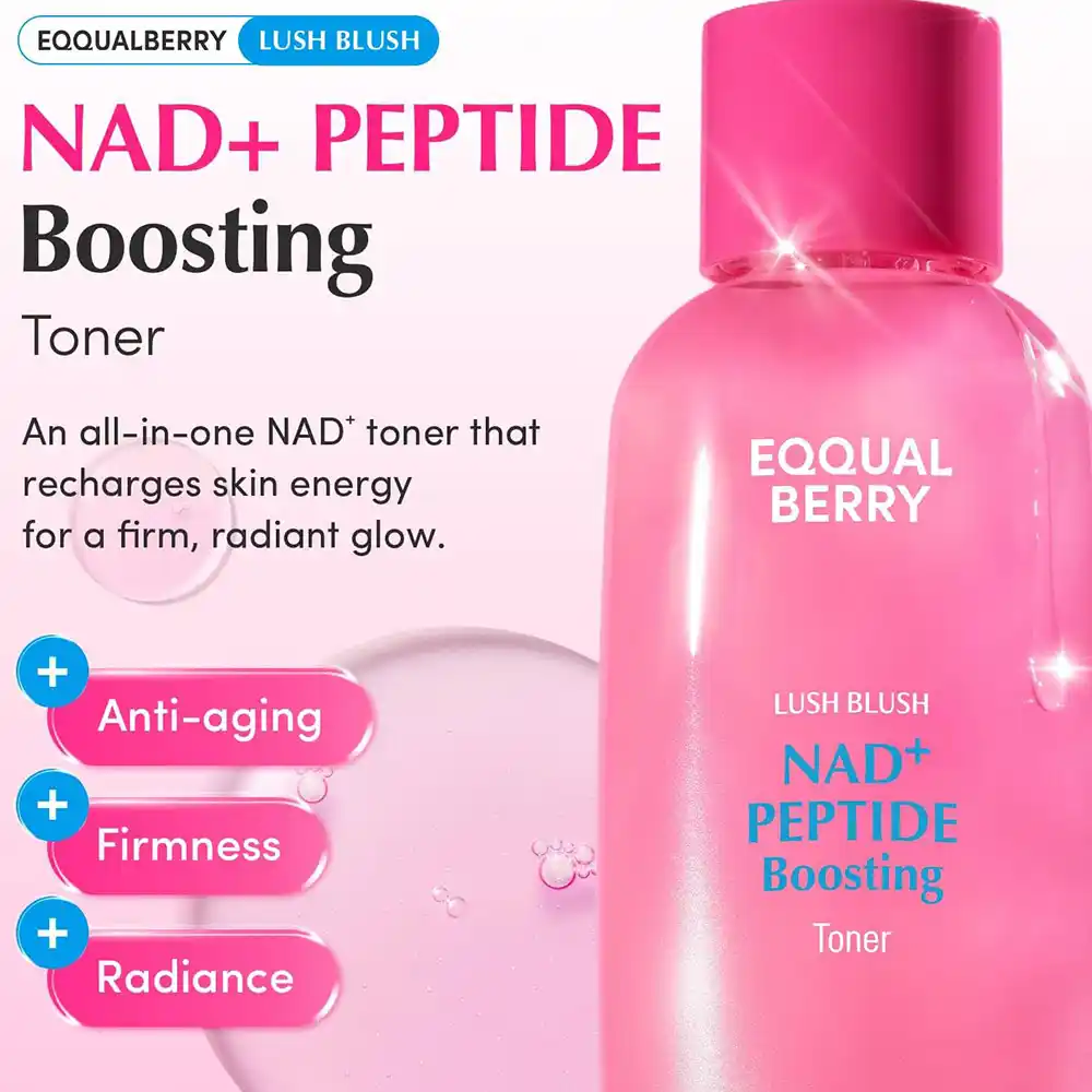 تونر NAD+ و پپتاید اکوال بری EQQUALBERRY ضد چروک و جوان‌ساز کره‌ای حجم 150 میلی‌لیتر