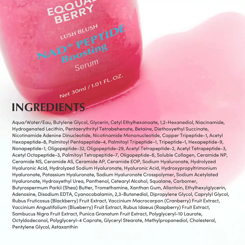 سرم ضد چروک و جوان‌ساز NAD+ و 14 پپتاید اکوال بری EQQUALBERRY NAD+ Peptide Boosting Smoothie Serum کره‌ای برای صورت گردن و بدن