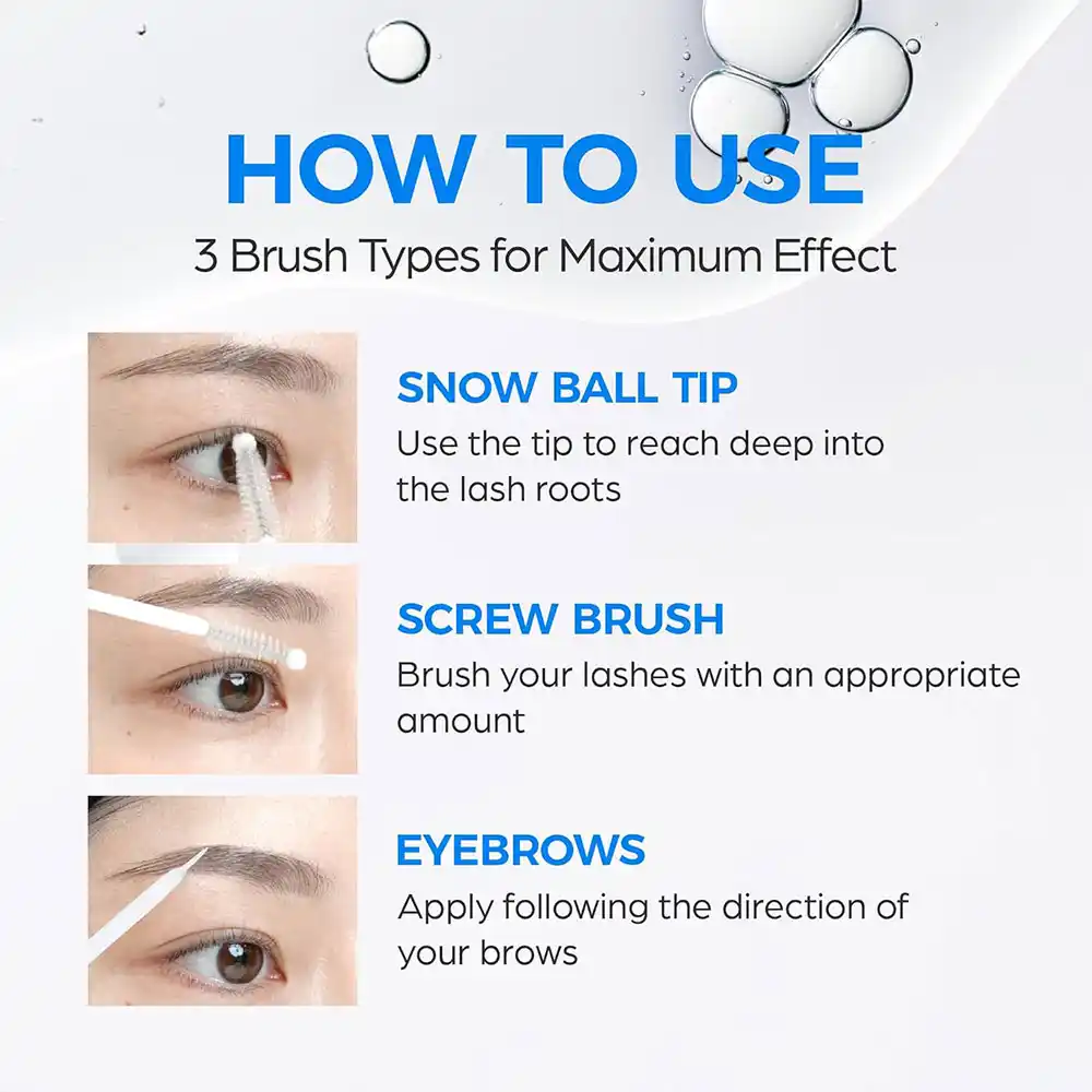 سرم تقویت مژه سی‌پوری Seapuri Lashrum Eyelash Enhancing Serum کره‌ای با کافئین، پپتید و بیوتین و برس دوکاره برای رشد و تقویت مژه