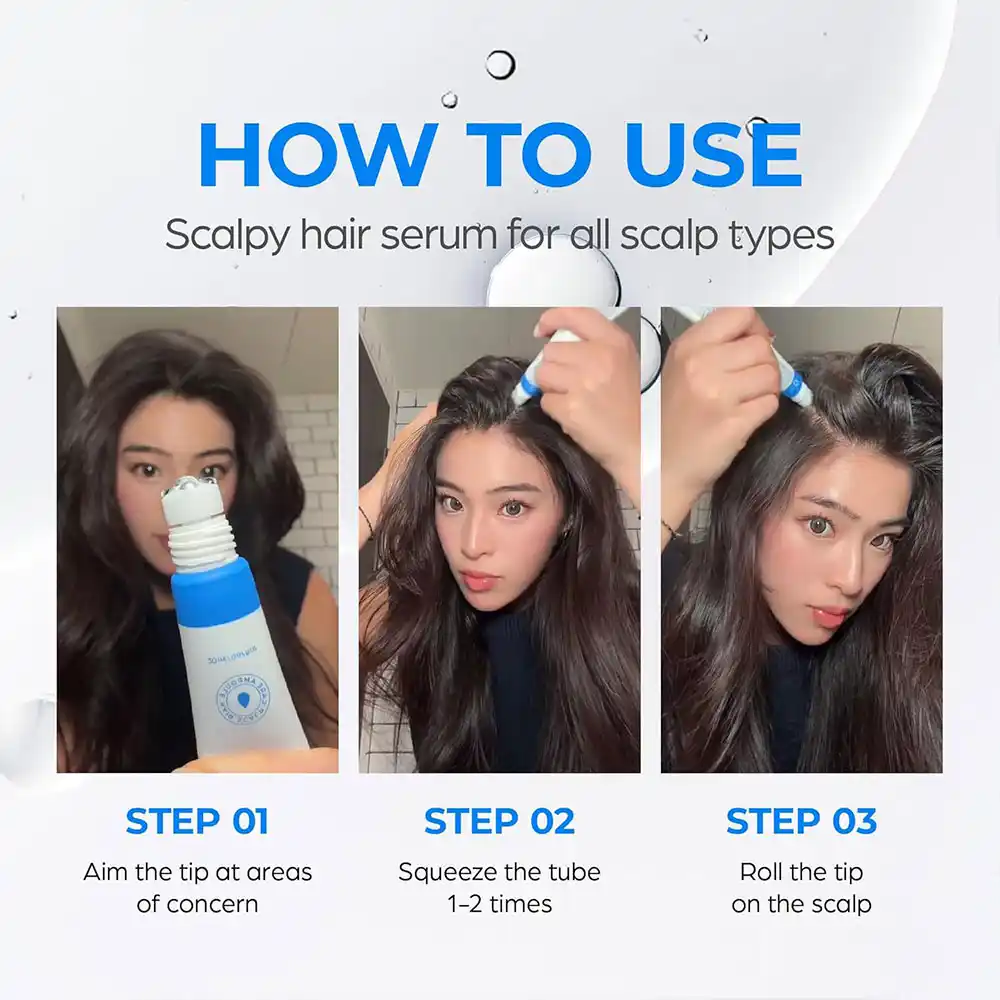 سرم ضد ریزش و تقویت‌کننده ریشه مو سی‌پوری Seapuri Scalpy Hair Serum کره‌ای با کراتین، سالیسیلیک اسید، منتول و دکس‌پنتنول برای تقویت ریشه مو و تسکین پوست سر
