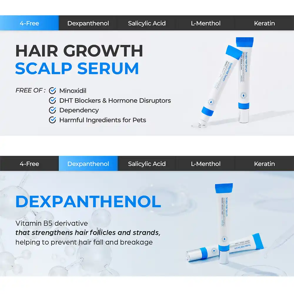 سرم ضد ریزش و تقویت‌کننده ریشه مو سی‌پوری Seapuri Scalpy Hair Serum کره‌ای با کراتین، سالیسیلیک اسید، منتول و دکس‌پنتنول برای تقویت ریشه مو و تسکین پوست سر