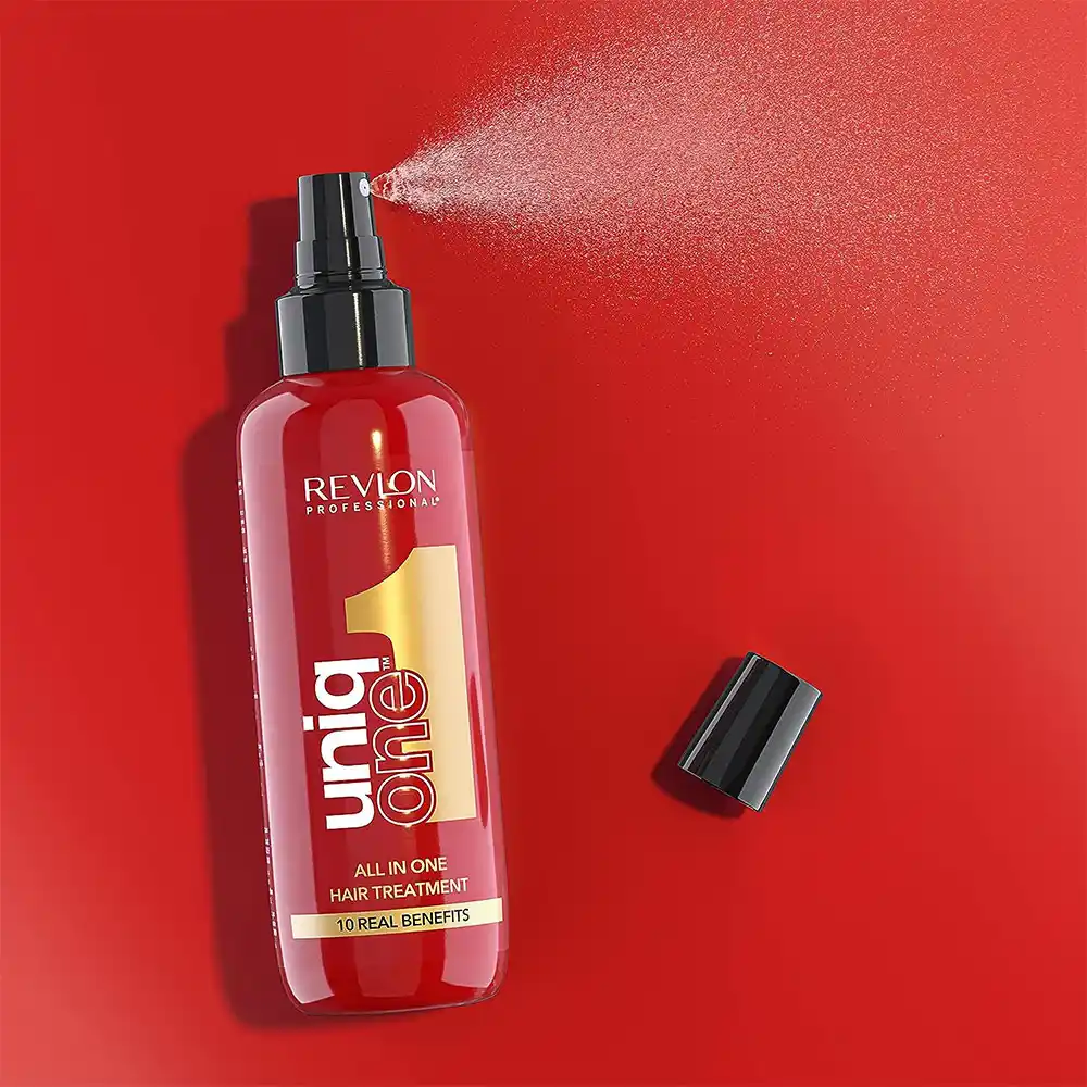 اسپری مو یونیک وان رولون حرفه‌ای Revlon Professional UniqOne 10 in 1 Hair Treatment Spray 150ml لیو این دشارشه ۱۰ کاره برای همه انواع مو
