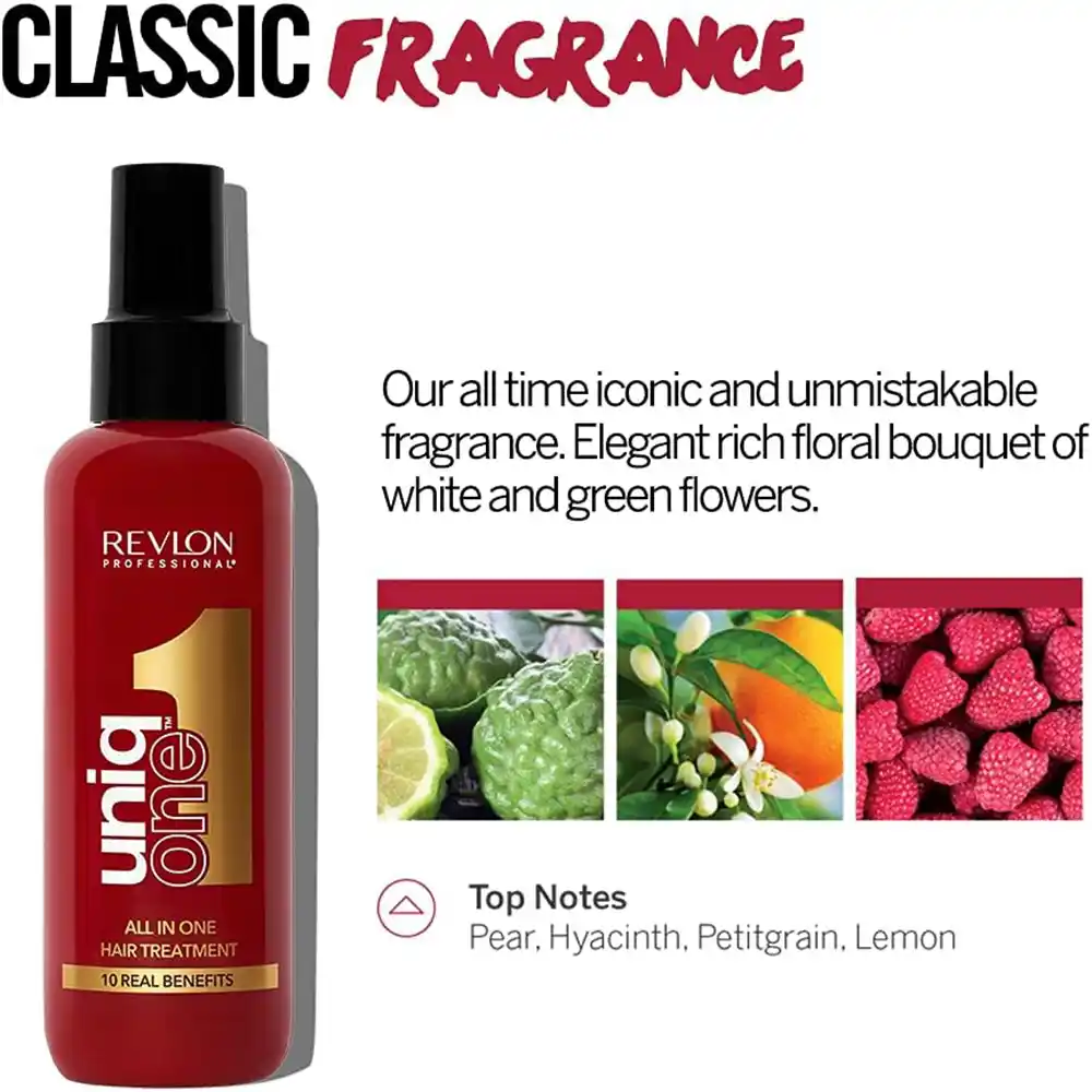 اسپری مو یونیک وان رولون حرفه‌ای Revlon Professional UniqOne 10 in 1 Hair Treatment Spray 150ml لیو این دشارشه ۱۰ کاره برای همه انواع مو