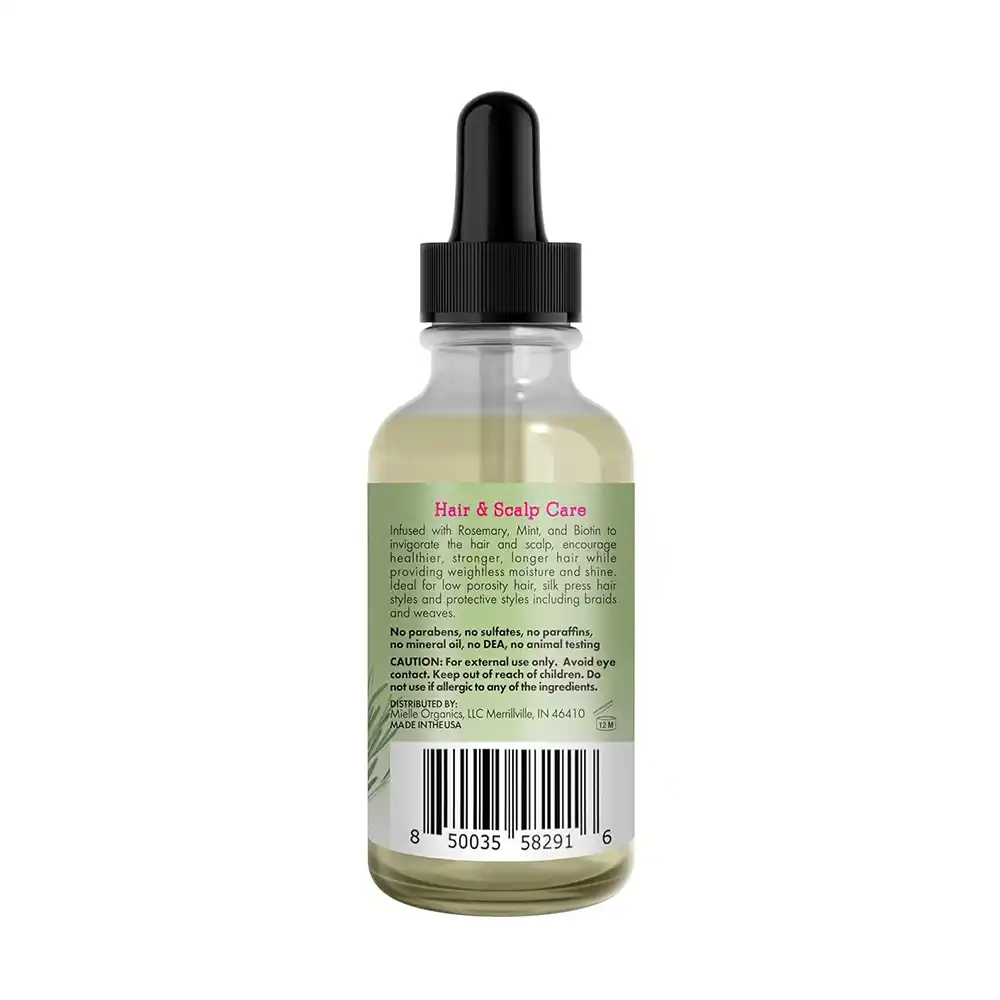 روغن تقویت‌کننده و ضد ریزش رزماری و نعناع مدل لایت میله ارگانیک Mielle Organics Rosemary Mint Light Scalp Hair Strengthening Oil حاوی بیوتین و روغن‌های طبیعی برای پوست سر خشک