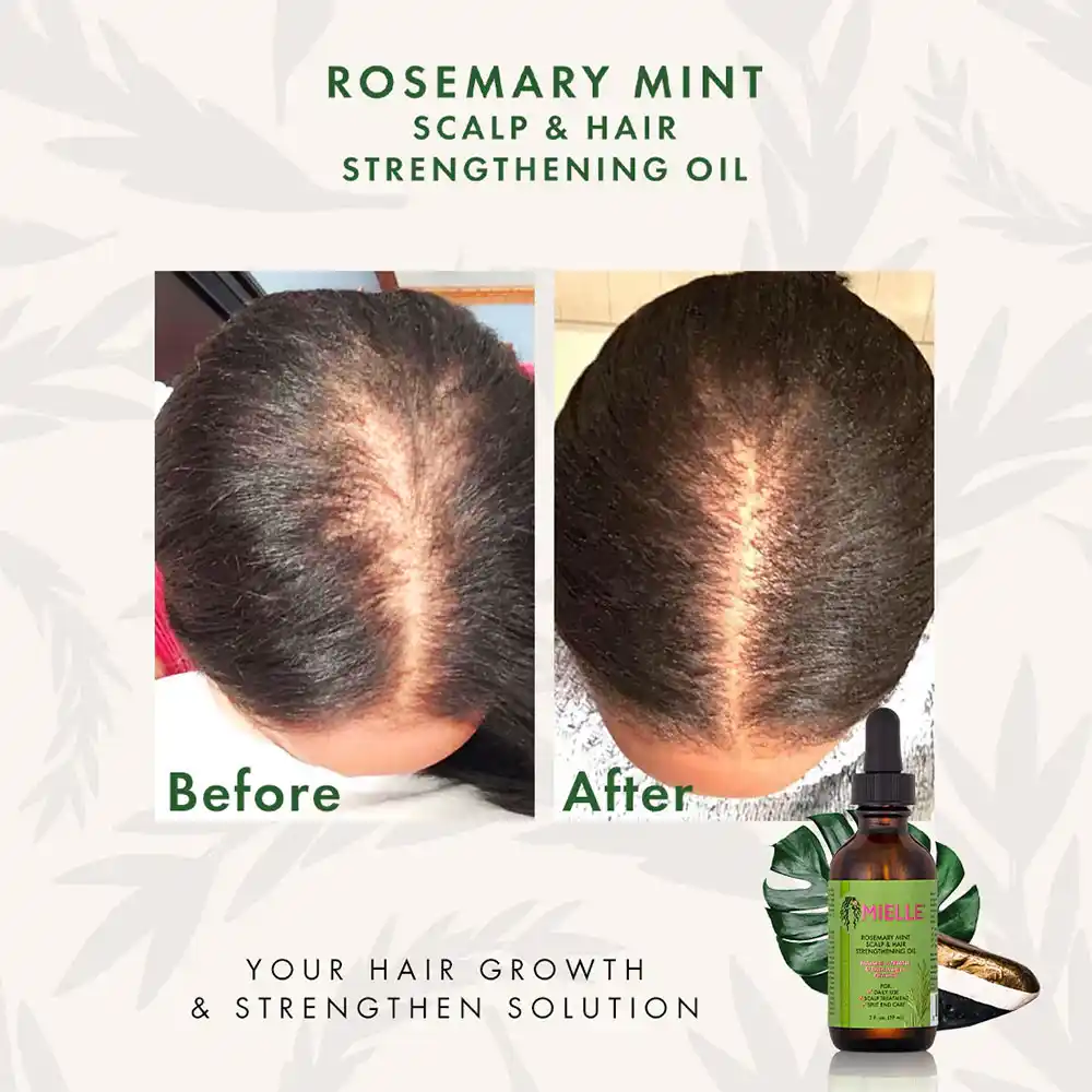روغن ضد ریزش مو رزماری و نعناع میله ارگانیک Mielle Rosemary Mint Scalp Hair Oil حاوی بیوتین و روغن‌های اساسی برای تقویت مو و درمان پوست سر خشک
