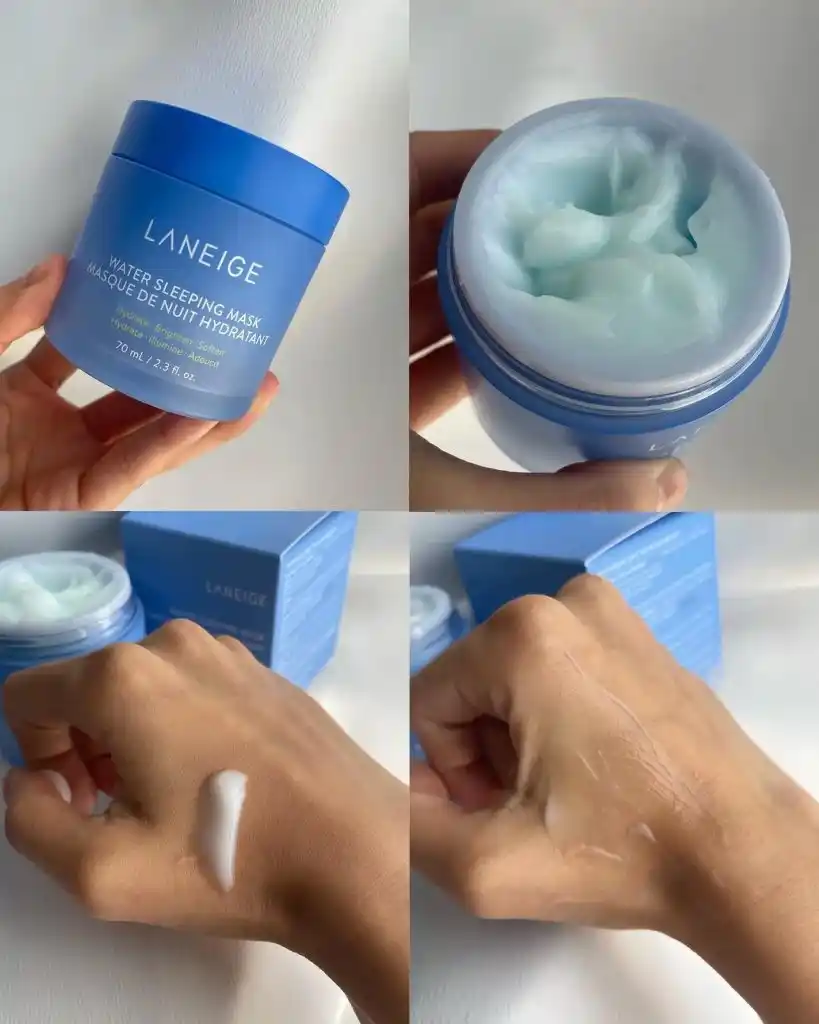 ماسک خواب آبرسان لانیژ Laneige Water Sleeping Mask EX با ۳ نوع هیالورونیک اسید، نیاسینامید و فناوری Moisture Wrap برای آبرسانی عمیق و روشنی پوست در طول شب