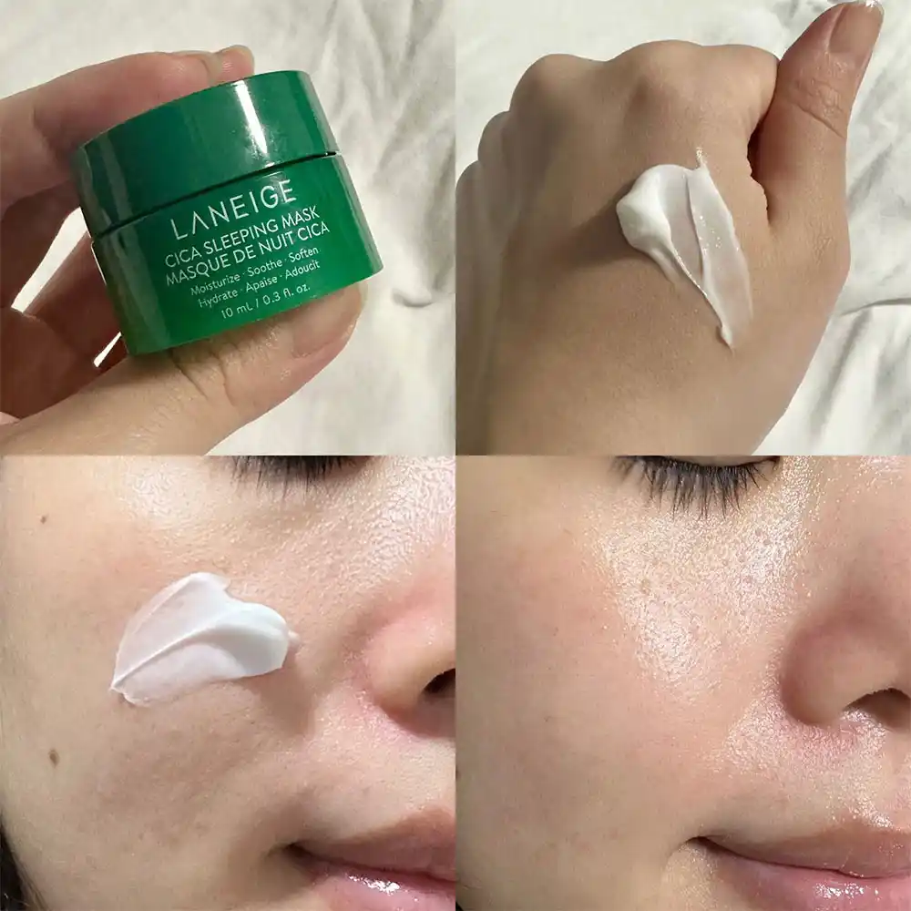 ماسک خواب سیکا لانیژ Laneige Cica Sleeping Mask با عصاره سنتلا آسیاتیکا، Forest Yeast و فرمول بدون سیلیکون برای ترمیم و تسکین پوست‌های حساس و آسیب‌دیده