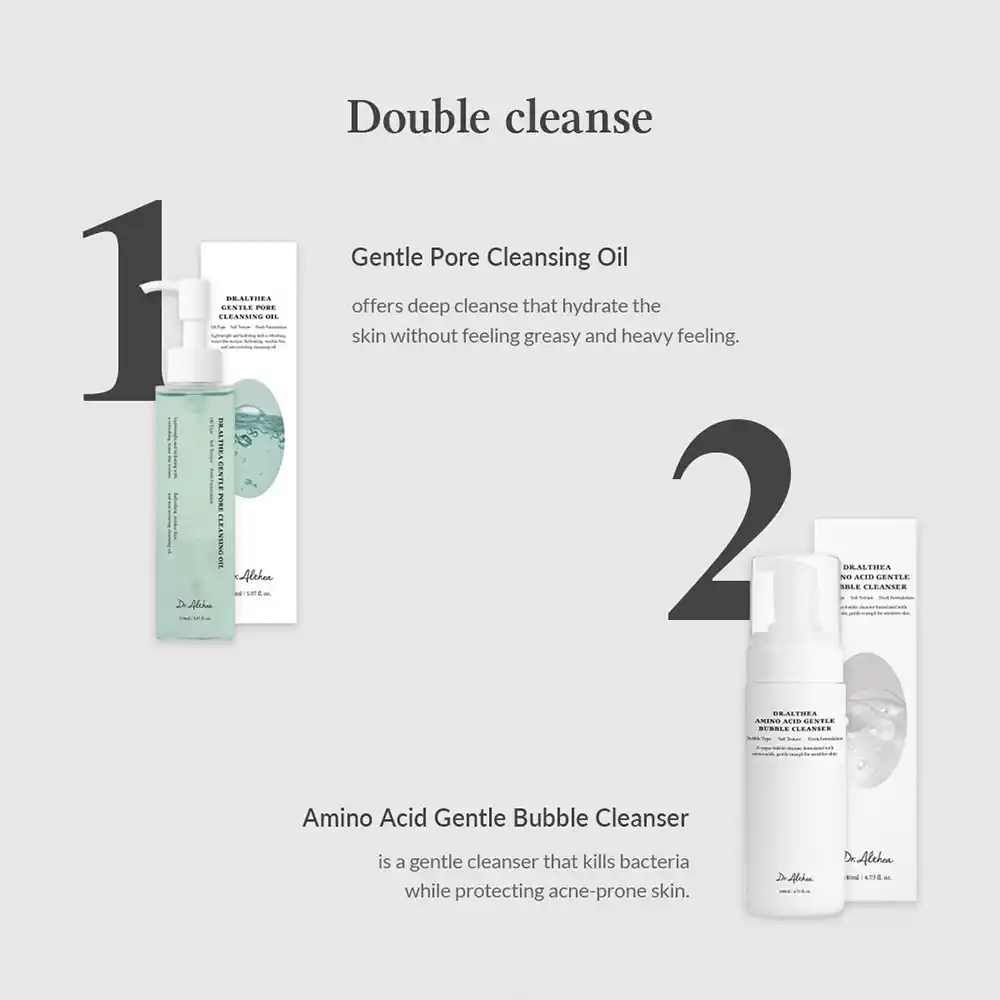 فوم شستشوی حبابی آمینو اسید دکتر آلتیا Dr. Althea Amino Acid Gentle Bubble Cleanser با ۱۷ نوع آمینو اسید و هیالورونیک اسید برای پاکسازی عمیق و ملایم پوست حساس و مستعد آکنه، وگان و کره‌ای