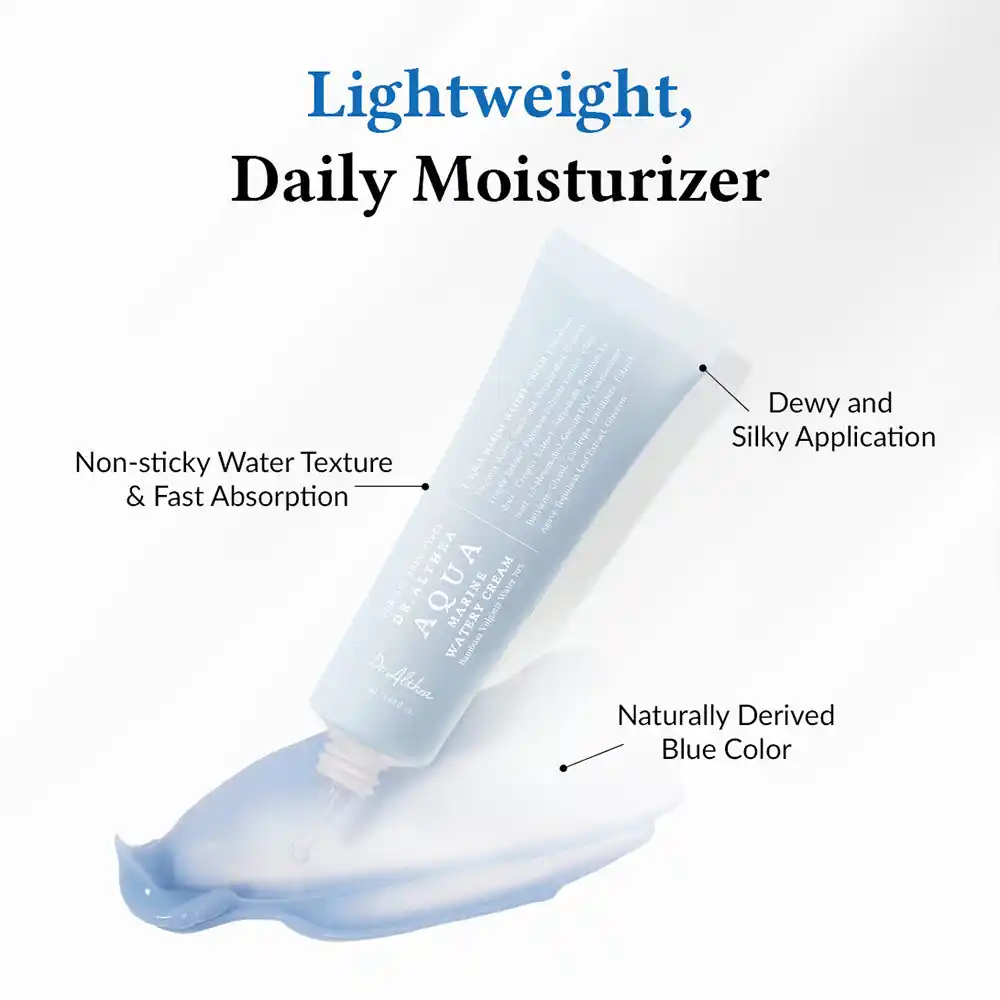 کرم آبرسان آکوا مارین دکتر آلتیا Dr. Althea Aqua Marine Watery Cream با آب بامبو و هیالورونیک اسید برای آبرسانی عمیق پوست
