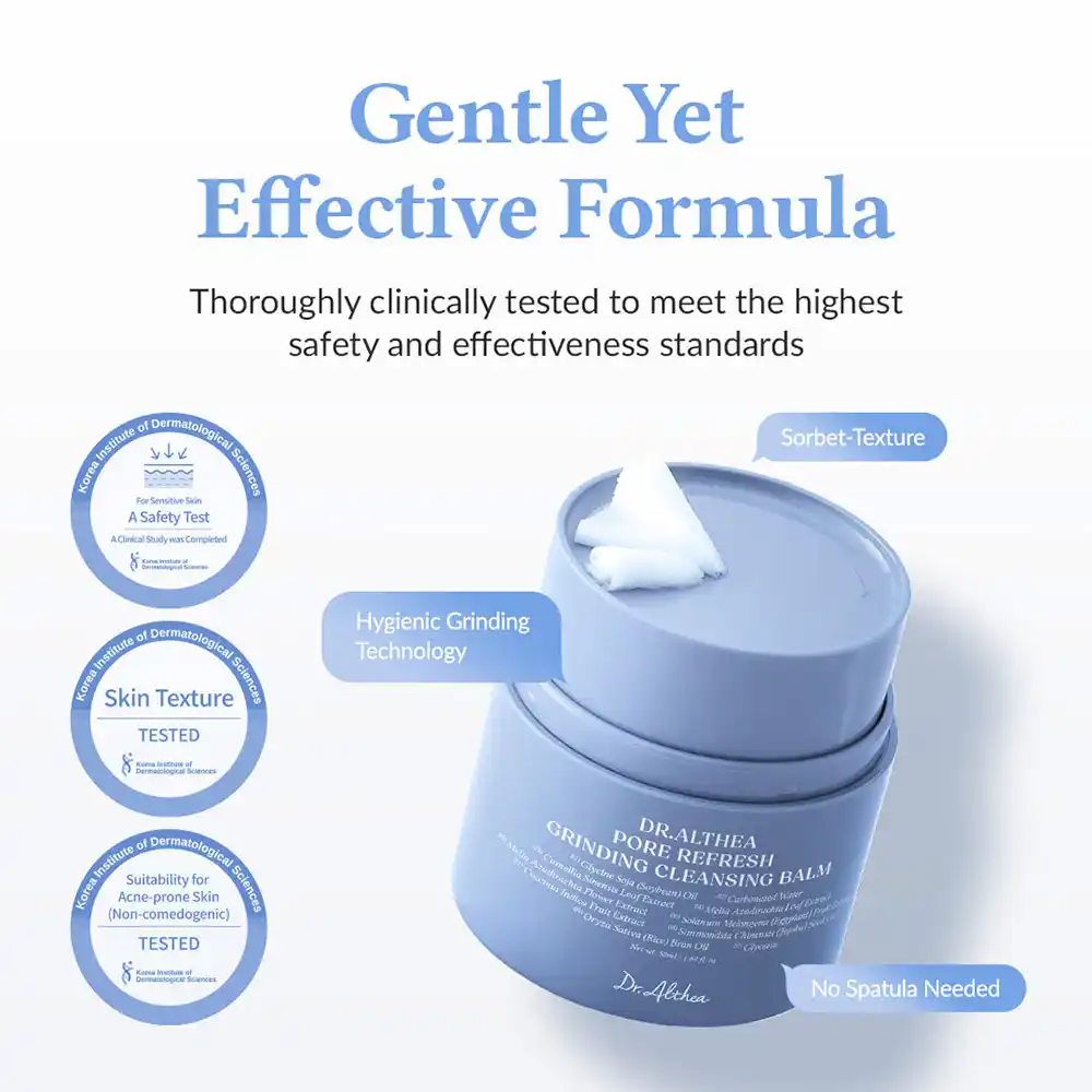 بالم پاک‌کننده منافذ دکتر آلتیا Dr. Althea Pore Refresh Grinding Cleansing Balm با عصاره چای سبز برای پاک‌سازی آرایش و منافذ