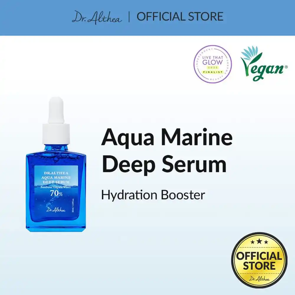 سرم آبرسان آکوا مارین دکتر آلتیا Dr. Althea Aqua Marine Deep Serum با آب بامبو و هیالورونیک اسید برای آبرسانی عمیق پوست