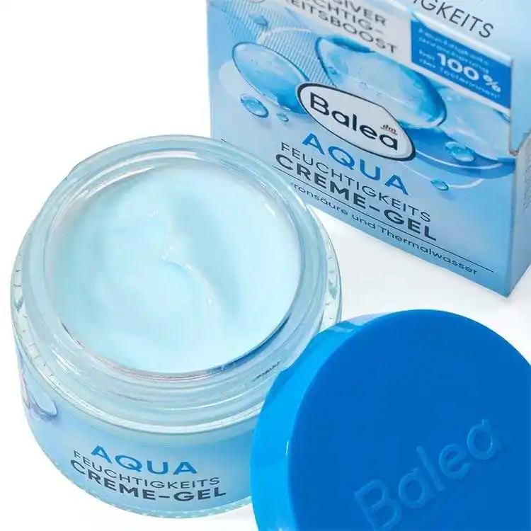 ژل کرم مرطوب‌کننده و آبرسان باله‌آ مدل Balea Aqua با اسید هیالورونیک، حجم ۵۰ میلی‌لیتر