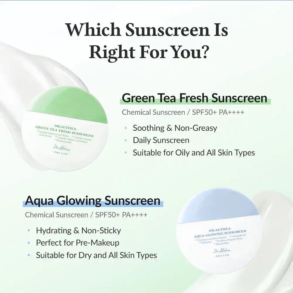 ضدآفتاب چای سبزدکترآلتیا |Dr.Althea Green Tea FreshSPF50|تسکین پوست خشک و حساس
