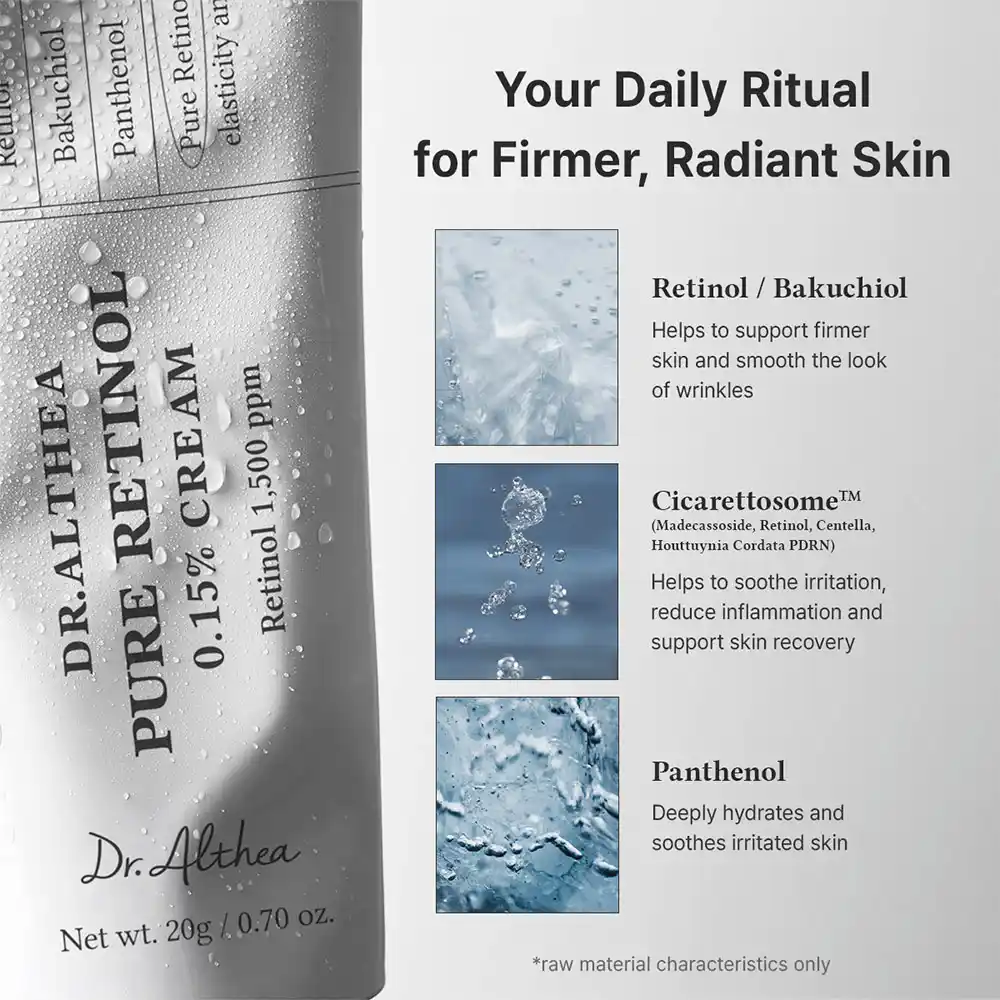 کرم رتینول 0.15 درصد دکتر التیا ضد چروک و جوانساز پوست Dr. Althea Pure Retinol 0.15