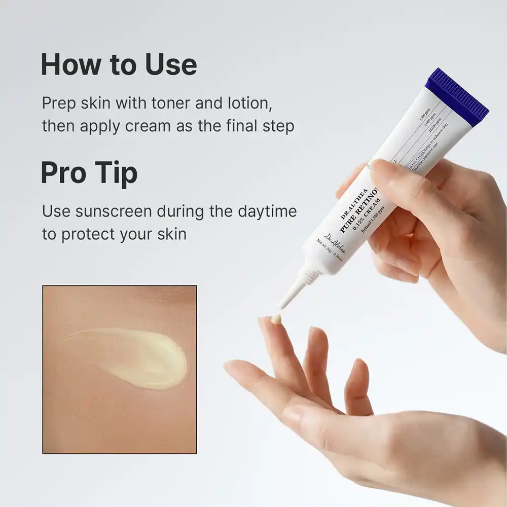 کرم رتینول 0.15 درصد دکتر التیا ضد چروک و جوانساز پوست Dr. Althea Pure Retinol 0.15