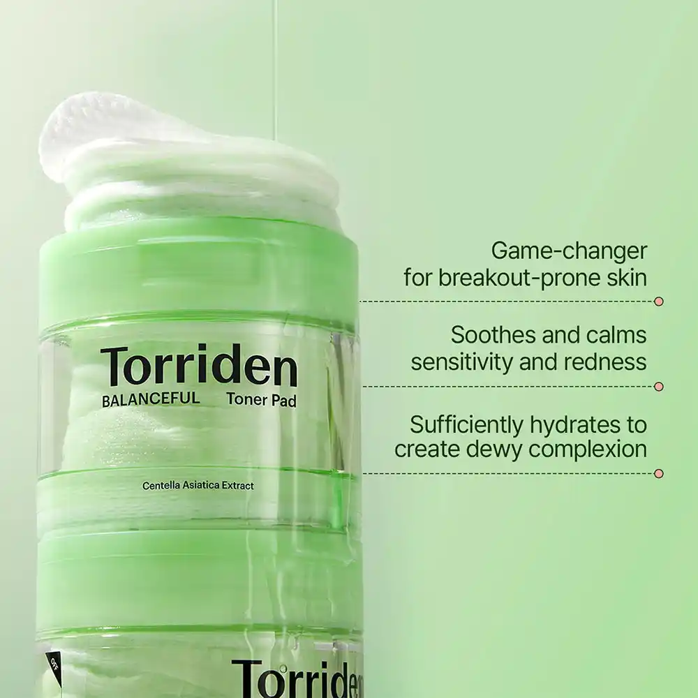 پد تونر تسکین دهنده سیکا توریدن Torriden Balanceful Cica Toner Pad