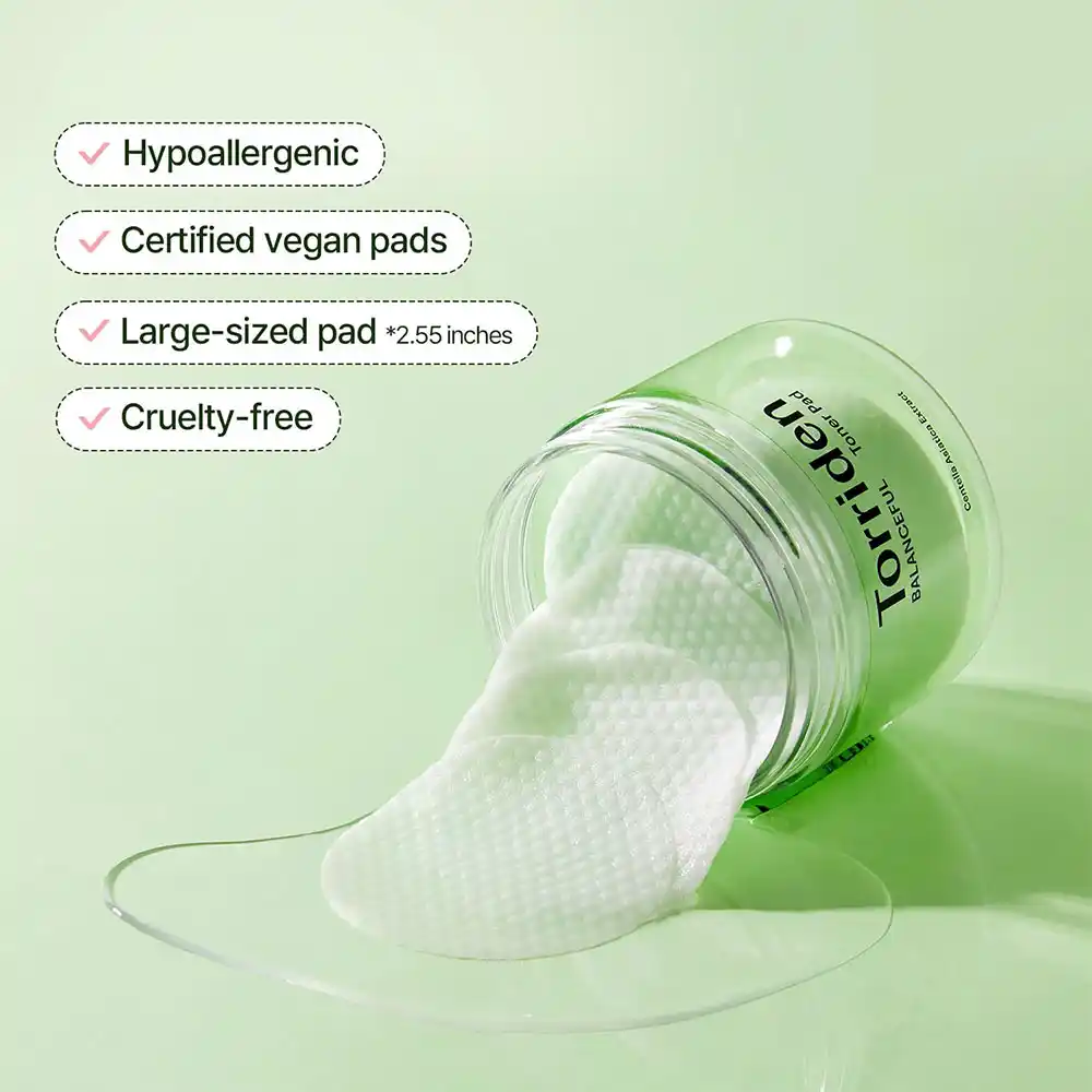 پد تونر تسکین دهنده سیکا توریدن Torriden Balanceful Cica Toner Pad