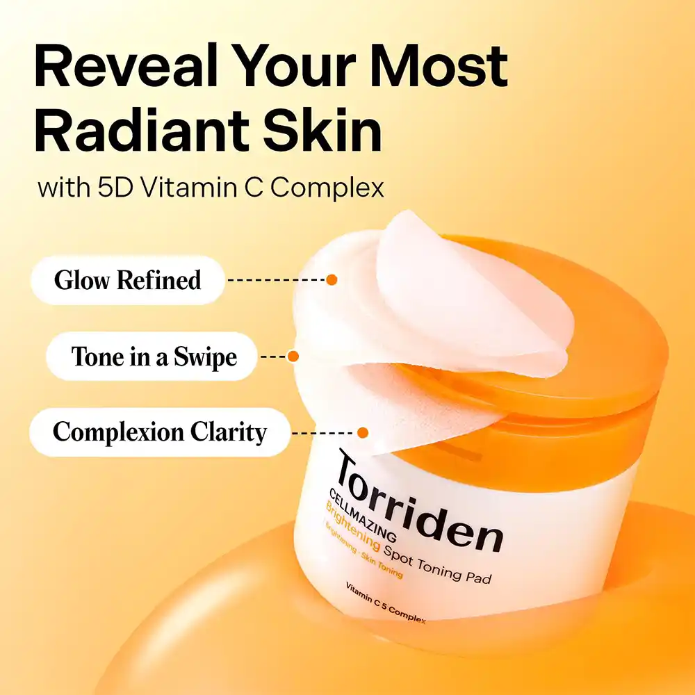 پد تونر ضد لک و روشن کننده ویتامین سی توریدن Torriden CELLMAZING Brightening Spot Toning Pad 1