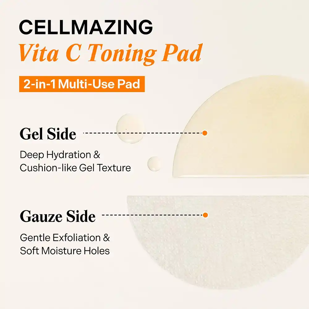 پد تونر ضد لک و روشن کننده ویتامین سی توریدن Torriden CELLMAZING Brightening Spot Toning Pad 1