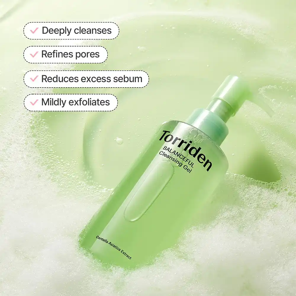 ژل شستشو تسکین دهنده سیکا توریدن Torriden Balanceful Cica Cleansing Gel