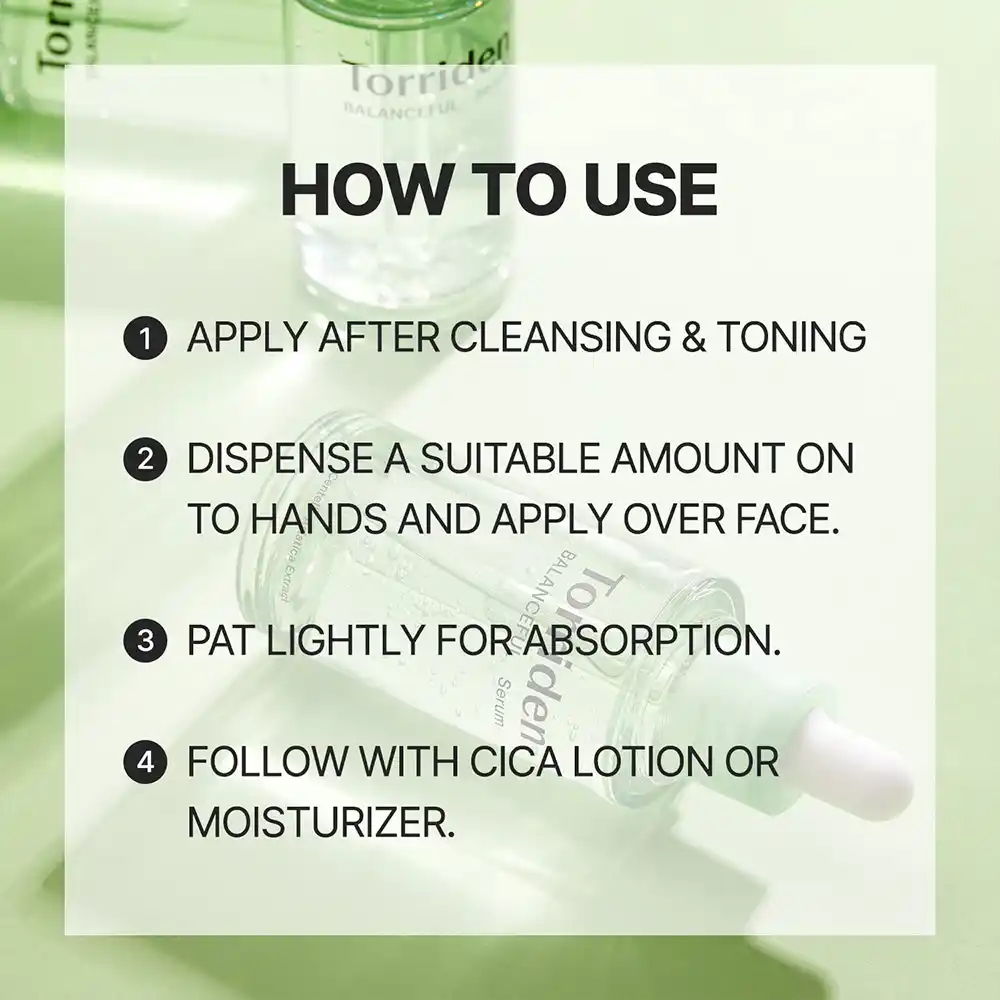 سرم تسکین دهنده سیکا توریدن مخصوص پوست های حساس و مشکل دار Torriden Balanceful Cica Calming Se Copy (2)